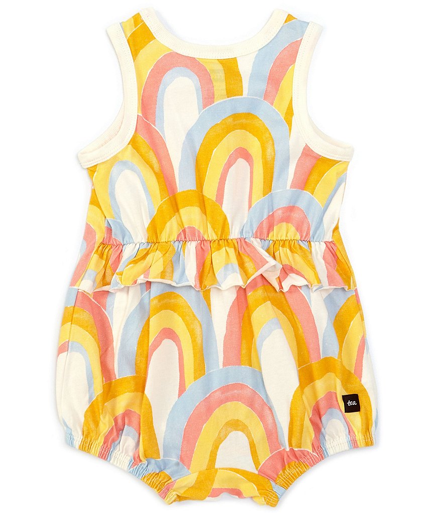 Tea Collection Baby Girls Newborn-24 Months Rainbow Ruffled Romper