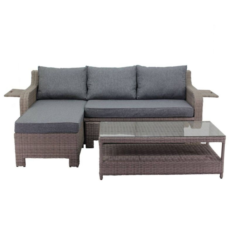Canyon Bay 2pc Loveseat Daybed Combo - Gray - Courtyard Casual