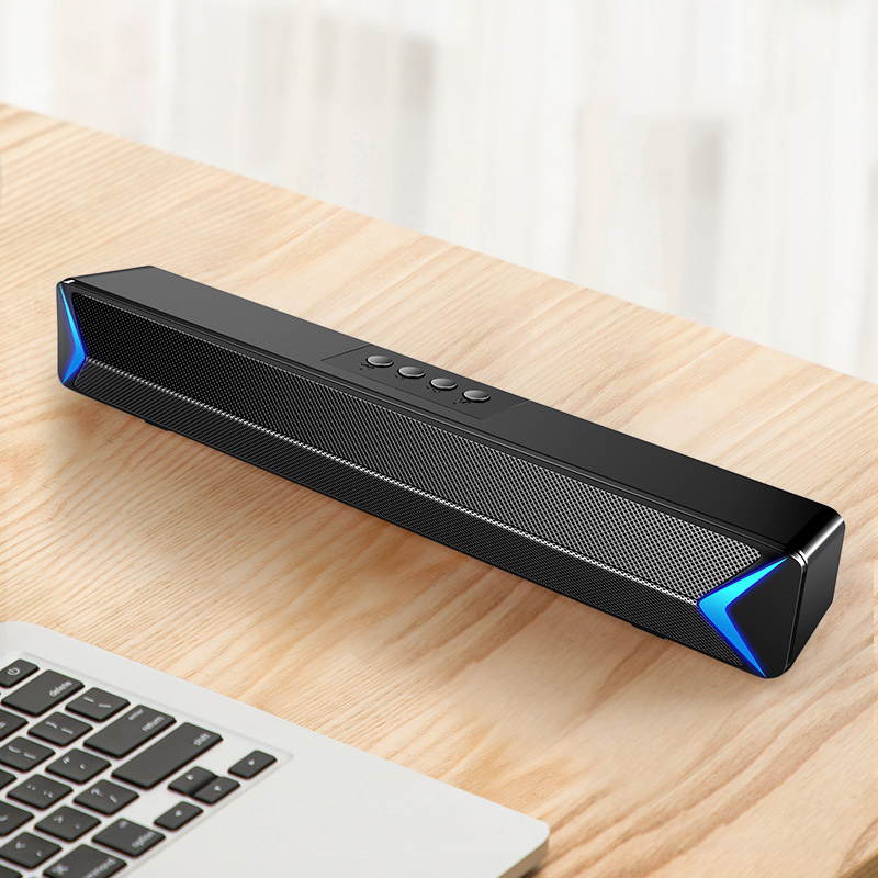 CUUWE bluetooth speaker USB wireless desktop long strip home outdoor subwoofer stereo 3d sound effect