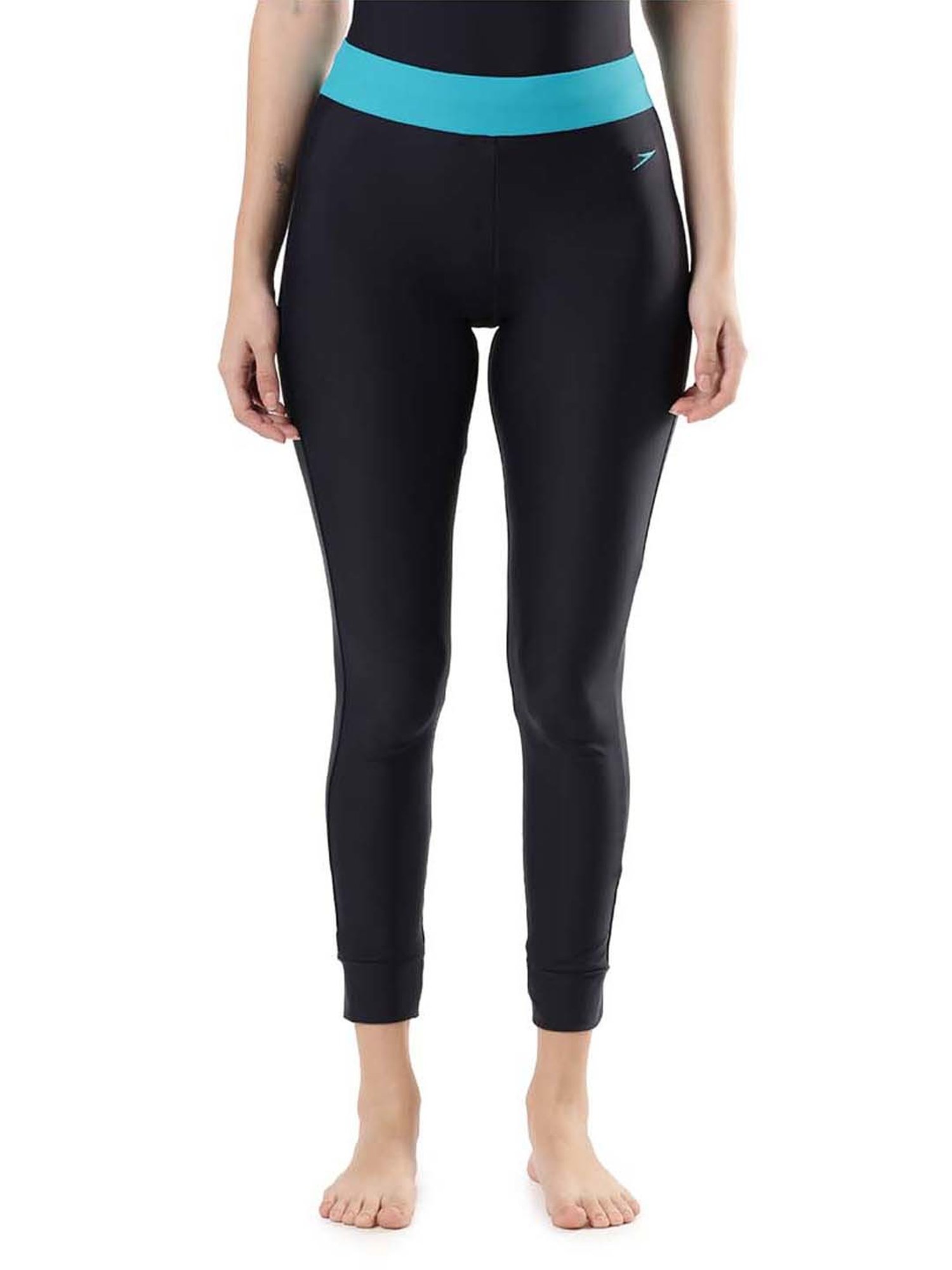 Speedo Navy Self Pattern Swim Leggings