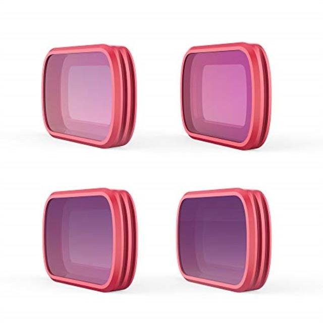 pgytech ndpl filter for osmo pocket, ndpl lens filter compatible with dji osmo pocket nd8pl nd16pl nd32pl nd64pl 4pack filters set professional