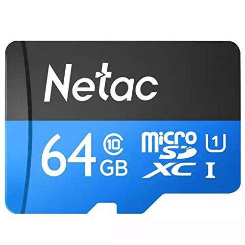 Netac 64GB Micro SD Card Class 10, U1, 100MB/s Flash Memory TF Card