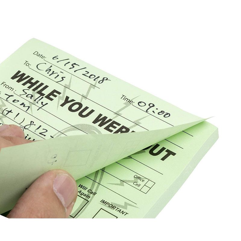 Paper Junkie 6-Pack While You Were Out Self-Sticking Message Pad, 100 Sheets Per Pack (4 x 4 Inches)