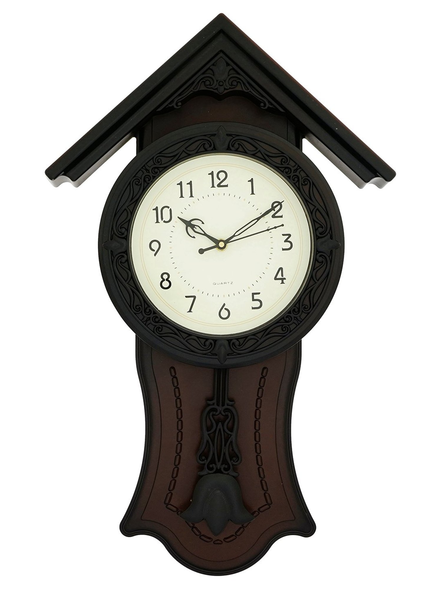 CHRONIKLE Black Plastic Wall Clock