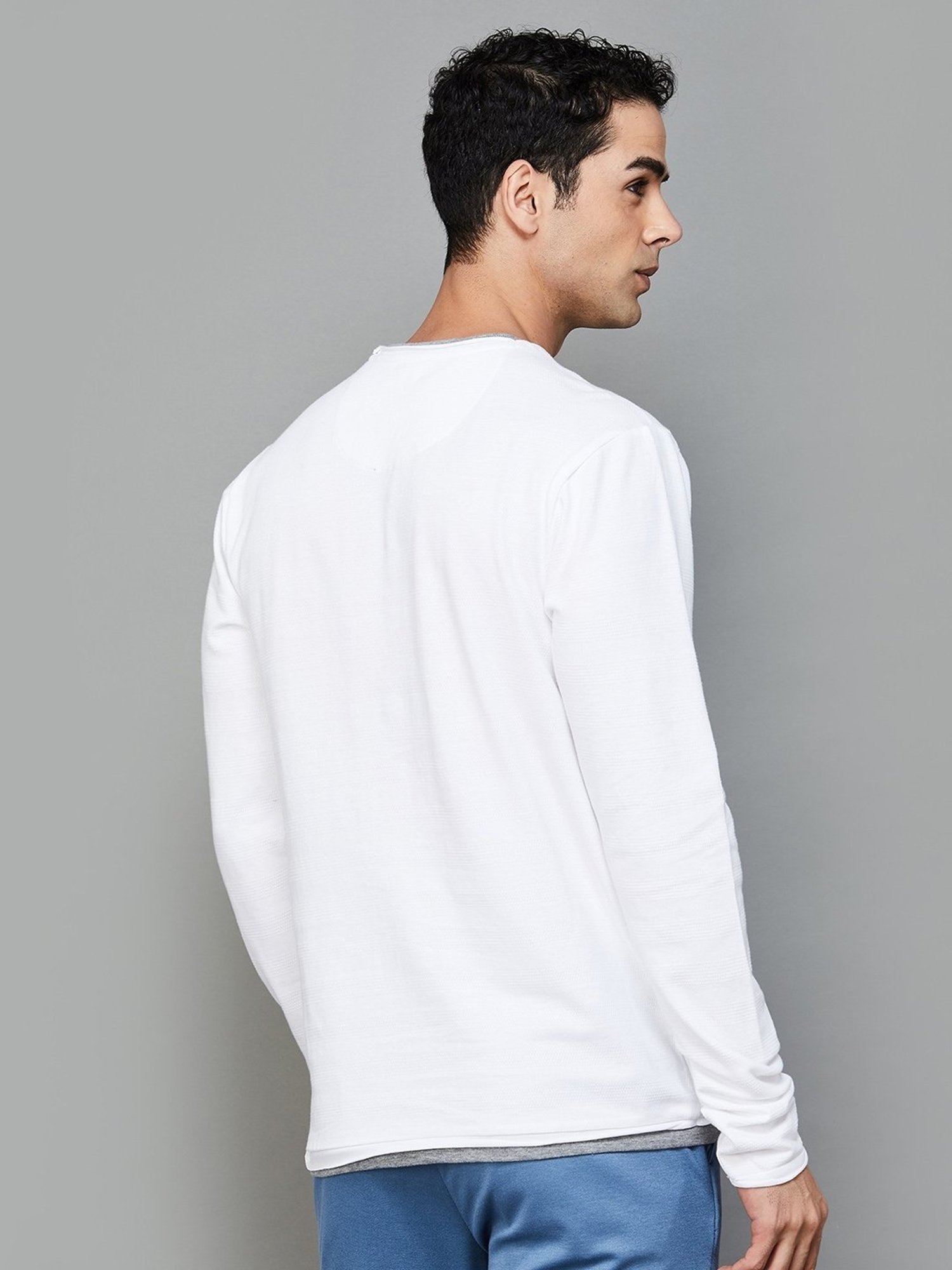 Levi's Pink Cotton Slim Fit Texture Henley T-Shirt