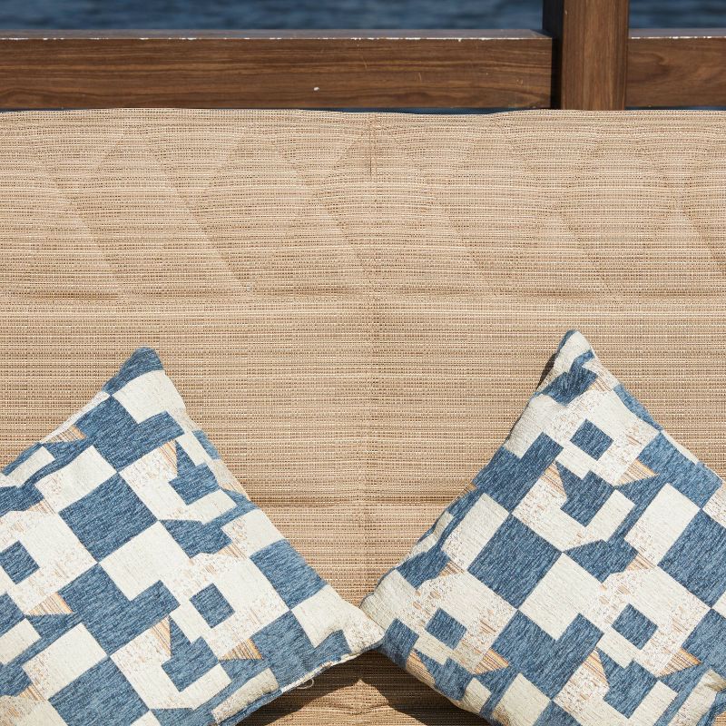 2pc Iron Patio Glider Bench Seating Set - Patio Festival