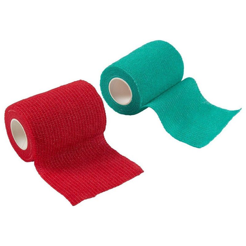 Juvale 24 Pack Self Adhesive Bandage Wraps, Cohesive Tape, in 12 Colors, 3 In x 5 Yard