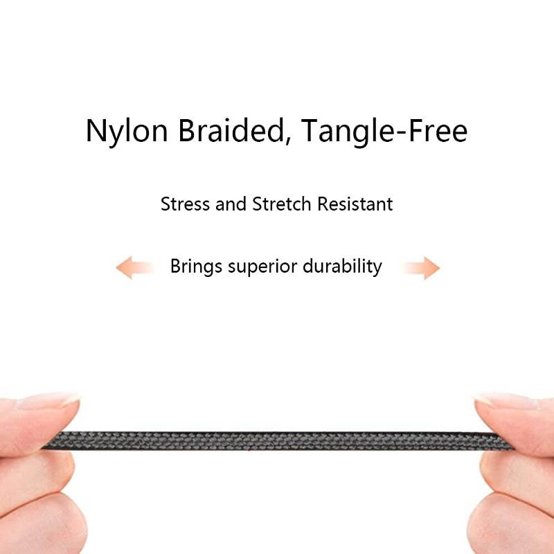 4 Short Micro USB Android Charger Cables(9in/23cm)  Nylon Braided Charge & Sync Power Cord for Samsung Galaxy S7 Edge/ S6/ S5/ S4, Note 5/4/ 3, USB Charger Station,MP3