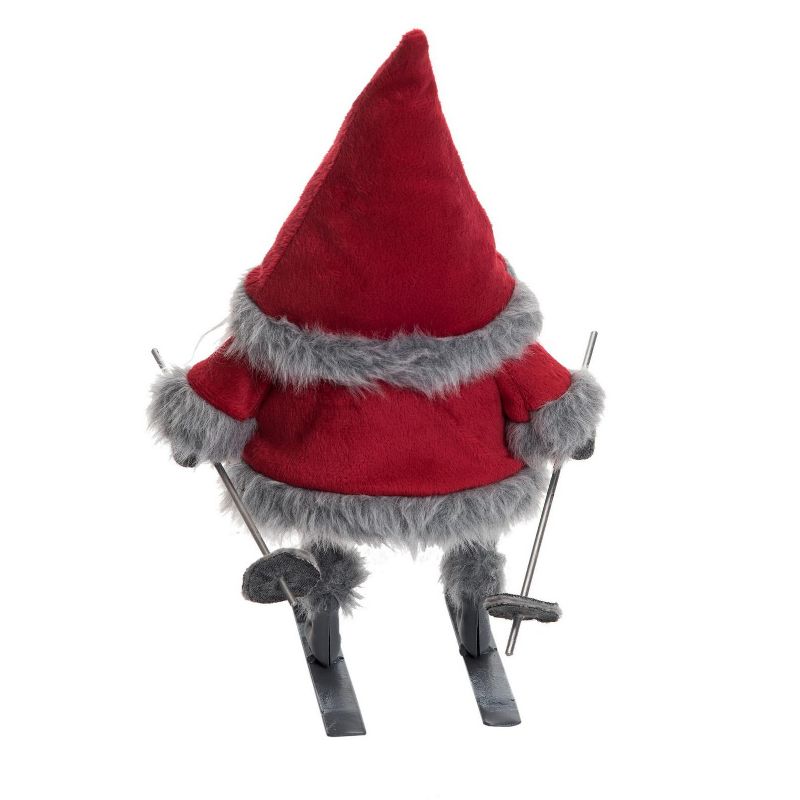 Gallerie II Red Christmas Xmas Gnome On Skis