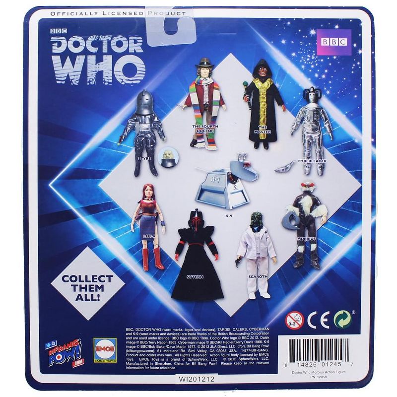 Bif Bang Pow Doctor Who Morbius Retro Clothed 8" Action Figure