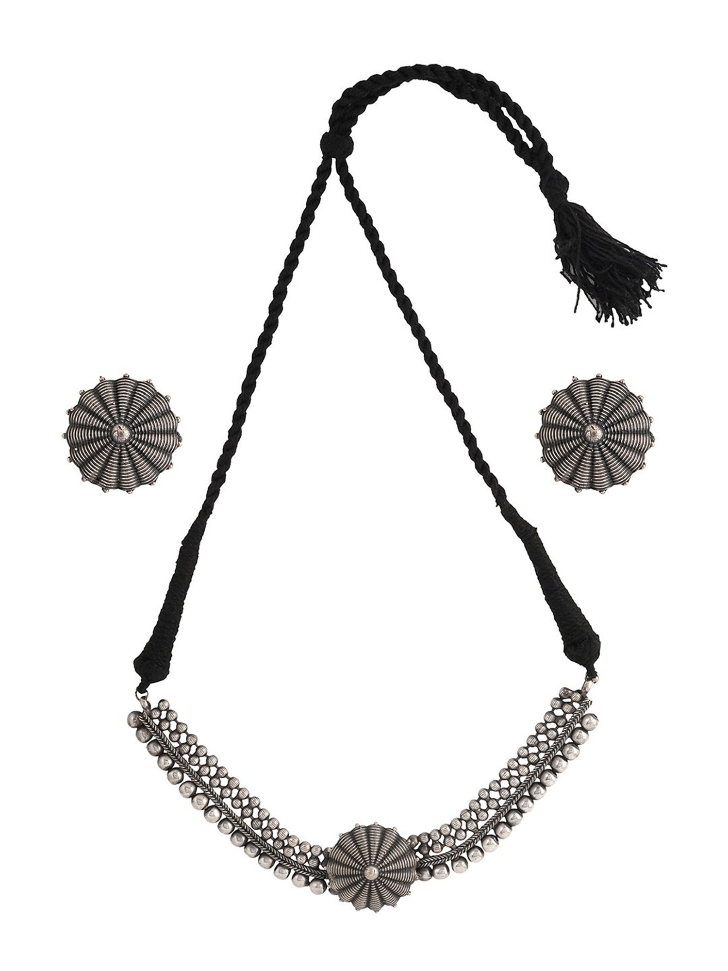 Teejh Ravika Silver Oxidised Jewellery Set