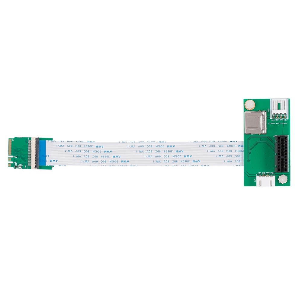 Mini PCI-E to PCI-E Extension Cord Adapter Card with Vertical Slot