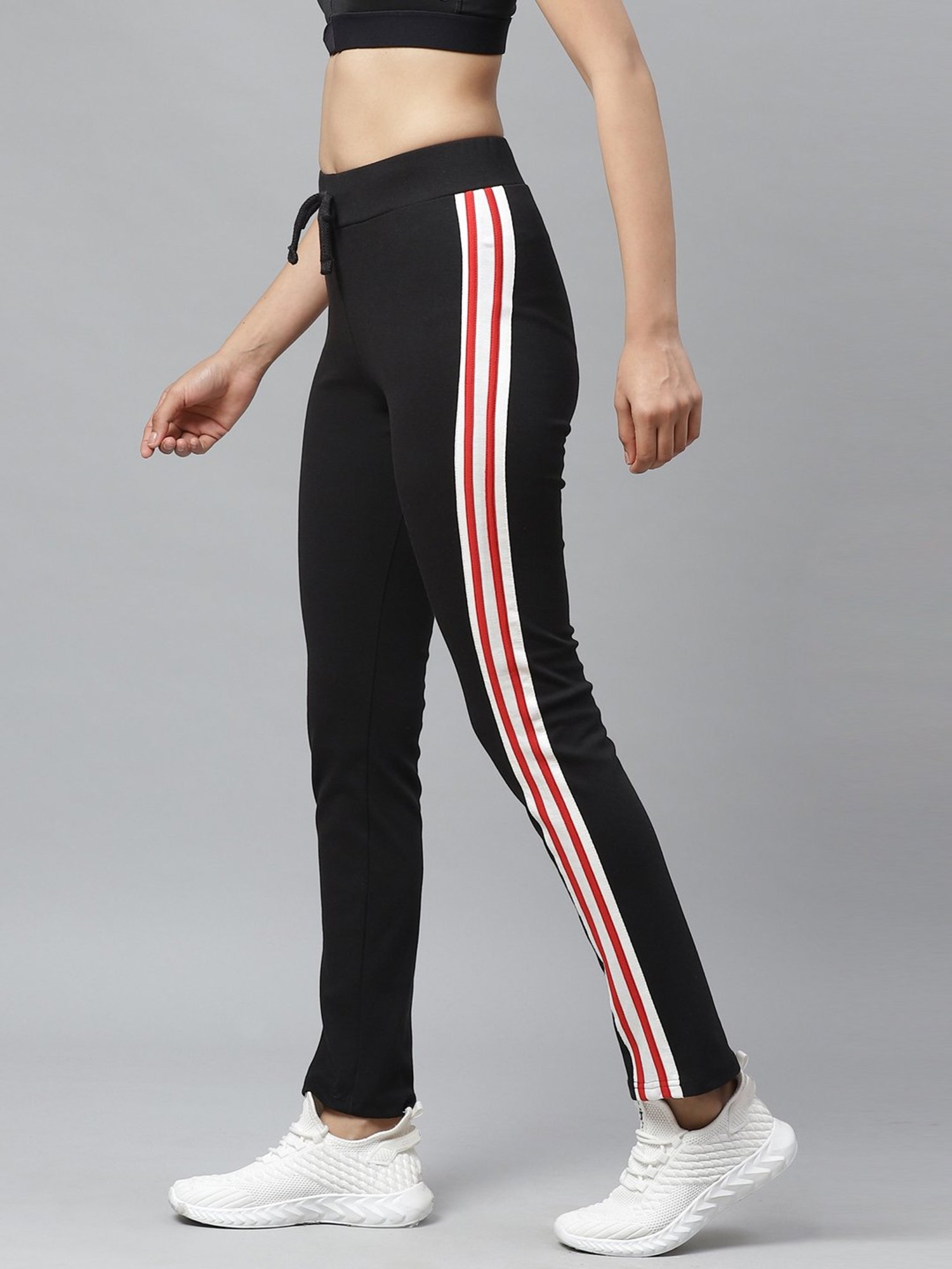 Cayman Black Mid Rise Track Pants