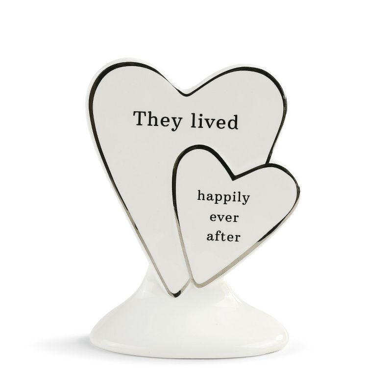 DEMDACO Happily Ever After Cake Topper 7 x 5 - White