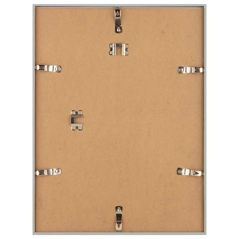 7pc Gallery Wall Frame Set with Decorative Art Prints and Hanging Template Silver - Gallery Solutions