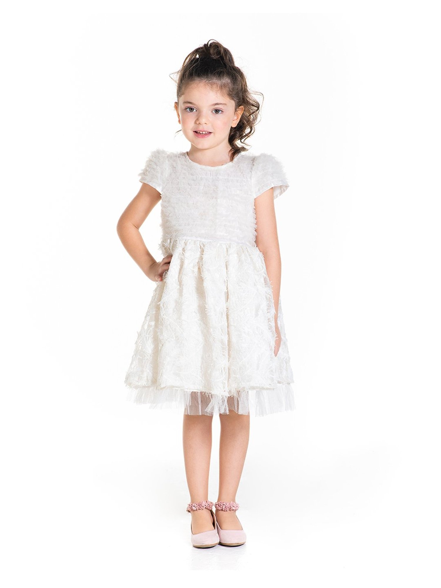 Cherry Crumble By Nitt Hyman Kids White Lace Dress