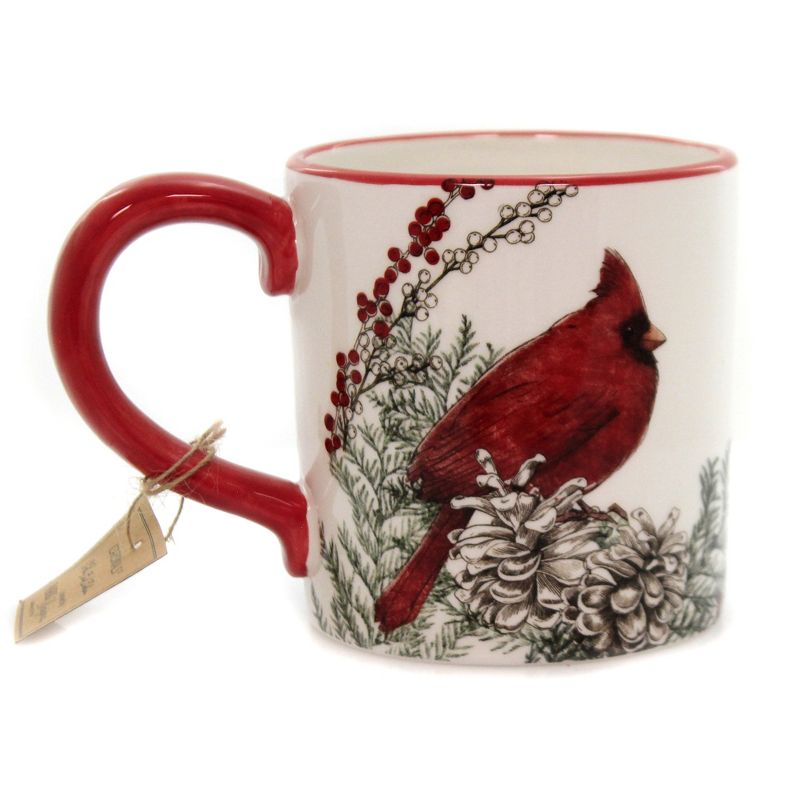 Tabletop 4.0" Cardinal Mug Christmas Red Bird Berries Park Designs  -  Drinkware