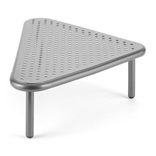 Allsop Metal Art Corner Monitor Stand, holds 40 lbs, great for small offices - Silver (29191)