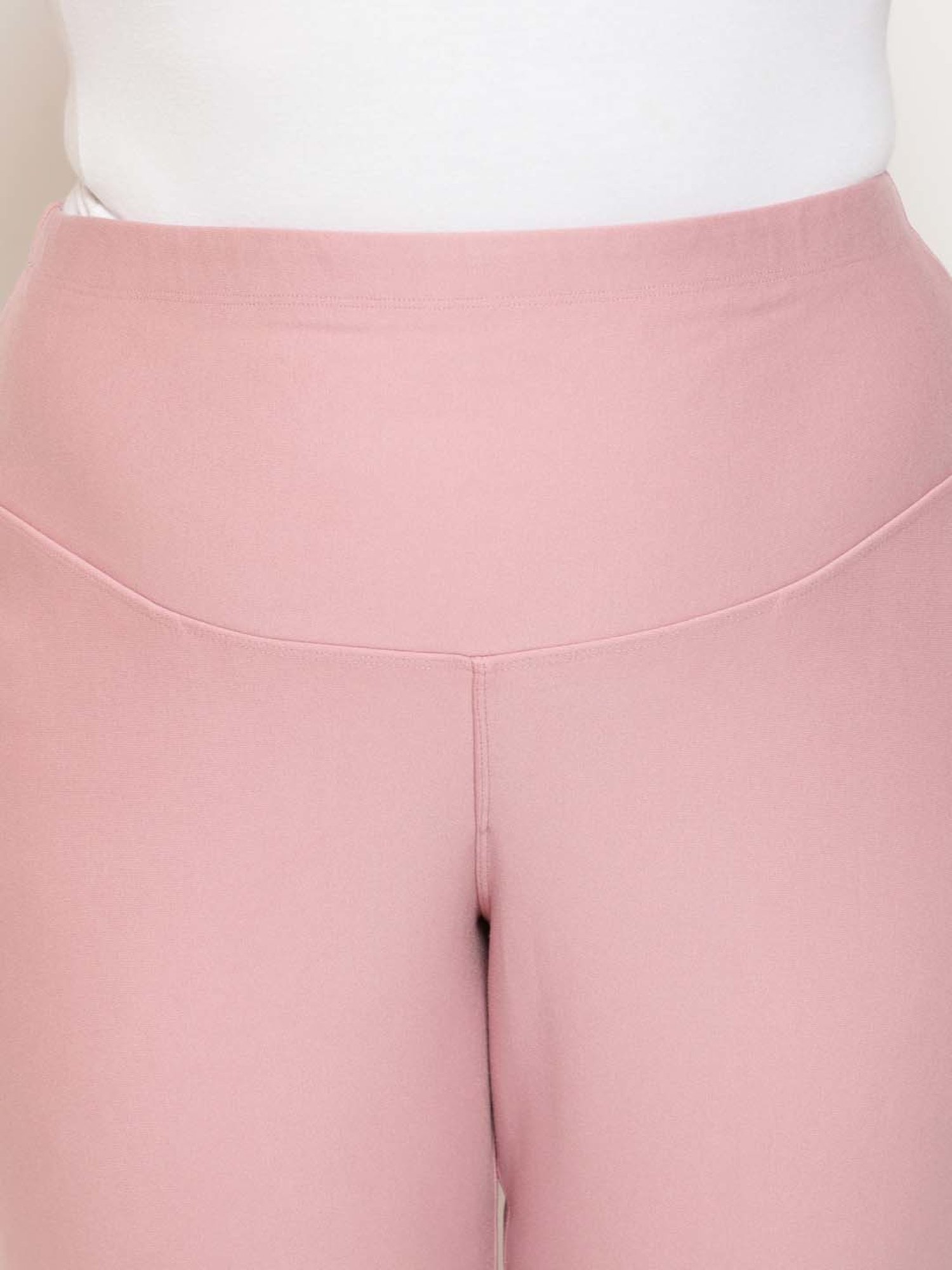 Amydus Rose Pink Regular Fit Crop Pants