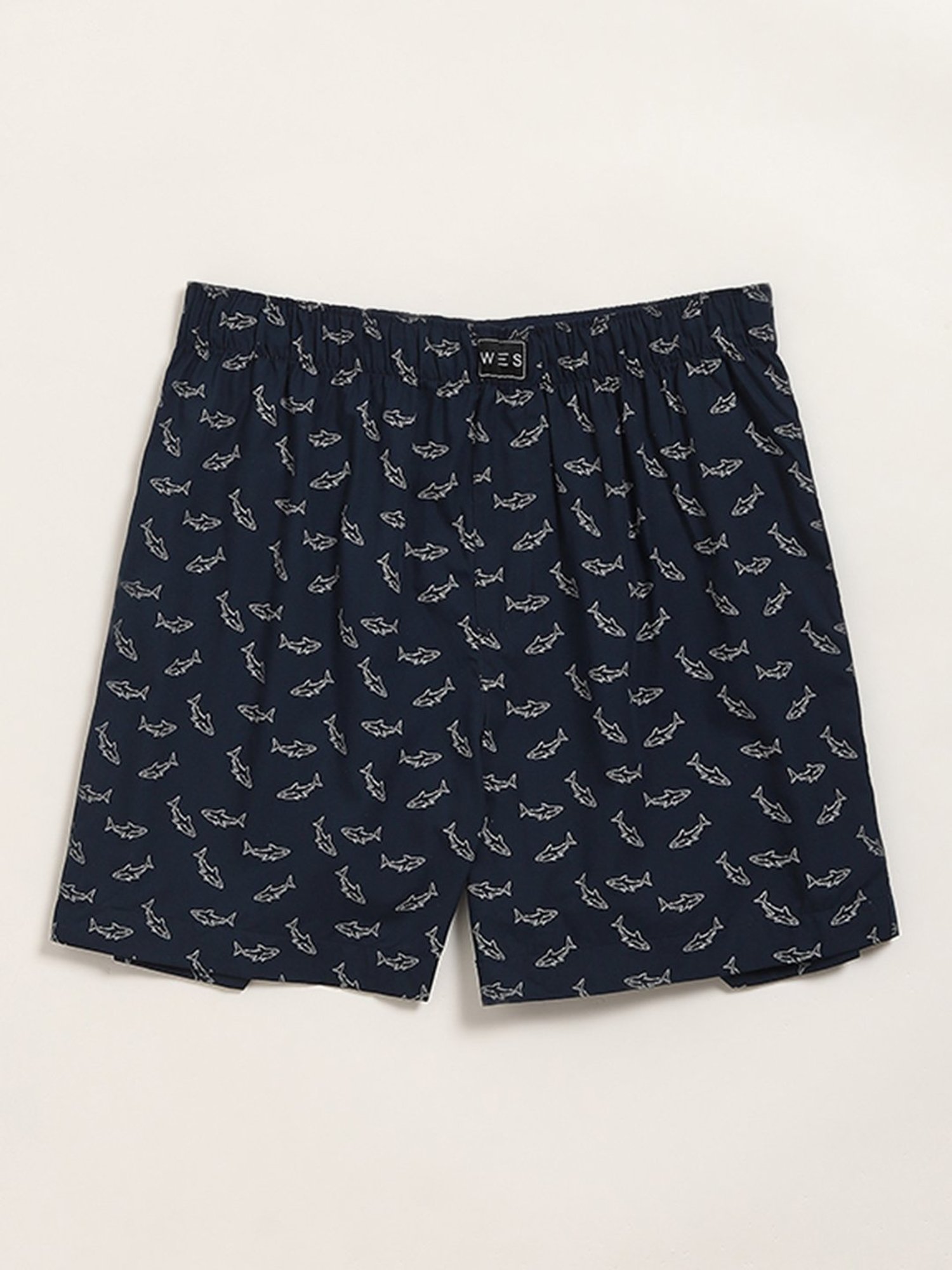 WES Lounge by Westside Teal & Navy Printed Boxers - Pack of 2
