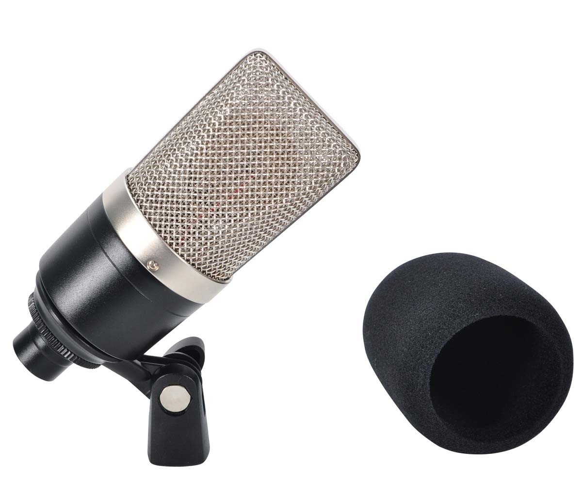 Artesia AMC 10 Cardioid Condenser Microphone With Pop Filter 8 inch XLR Cable and Tripod Stand