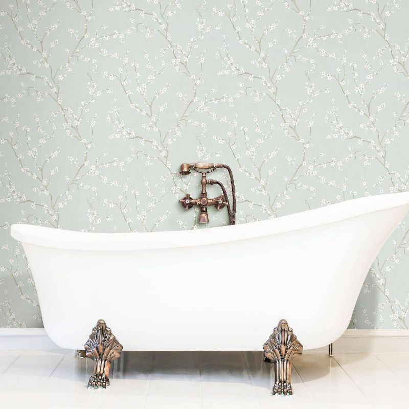 RoomMates 28.2" Cherry Blossom P&S Wallpaper Blue