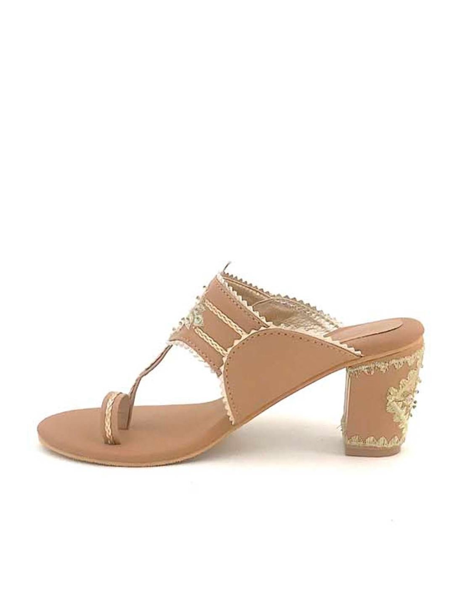 Sole House Women's Tan Toe Ring Sandals