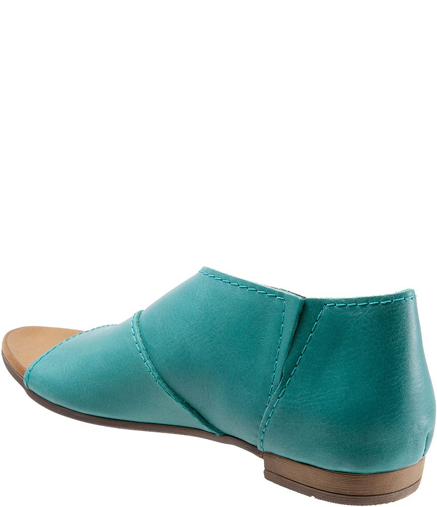 Bueno Tanner Leather Asymmetric Slip Ons