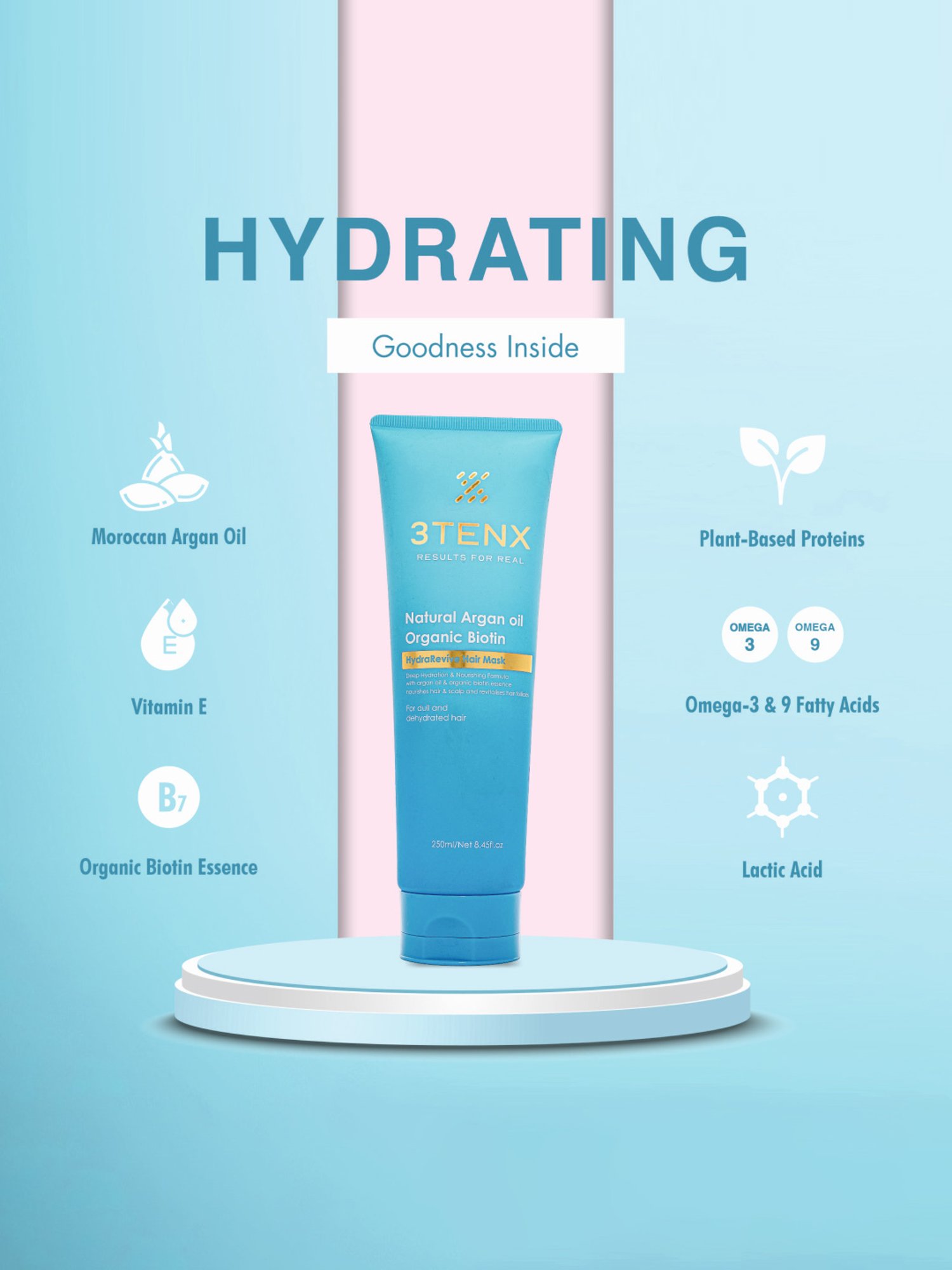 3TENX Hydrarevive Hair Mask - 250 ml