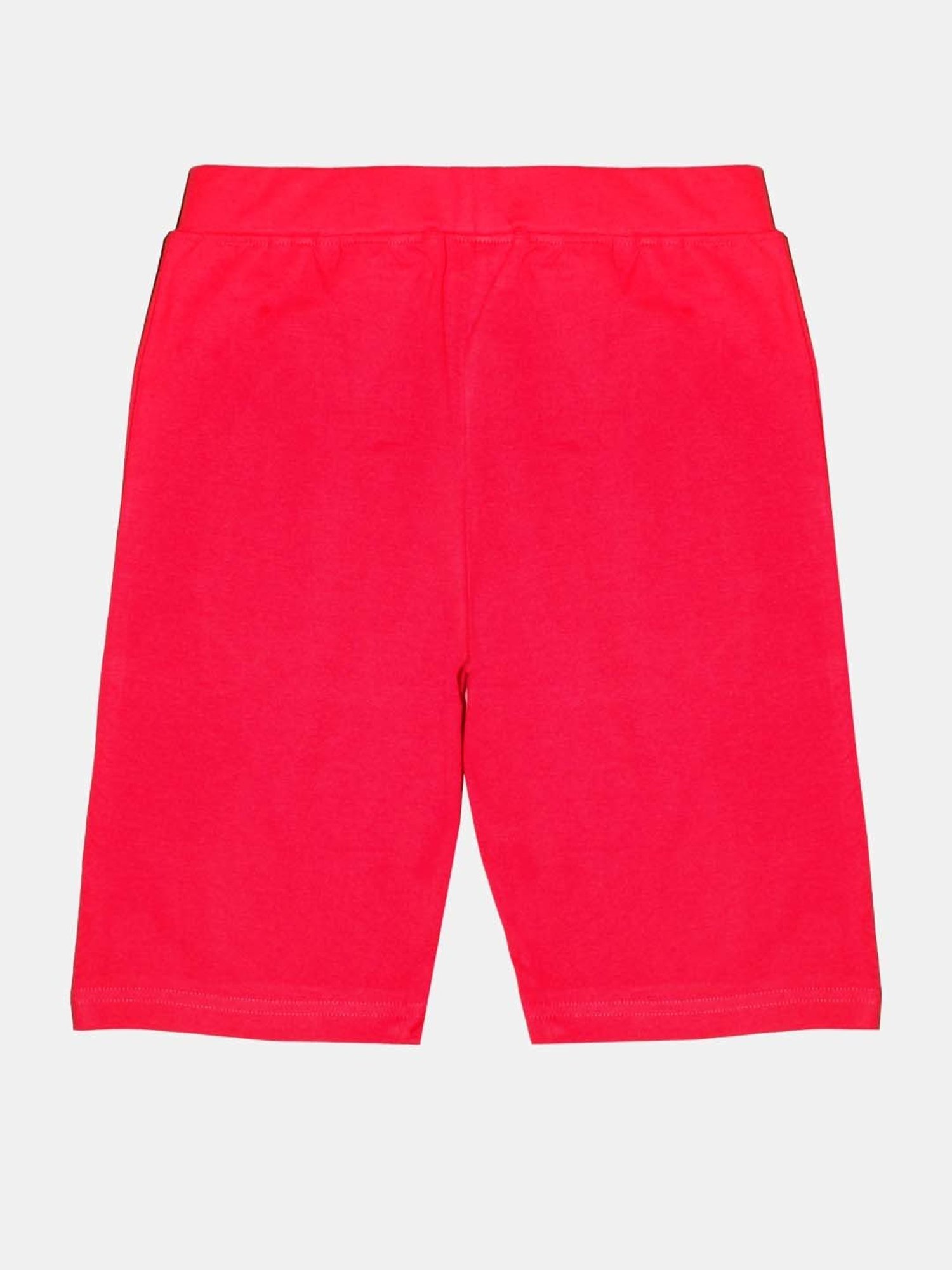 Kiddopanti Kids Coral & Neon Green Logo Cycling Shorts (Pack of 2)