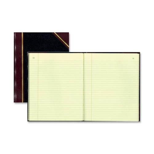 Texthide Record Book, Black/burgundy, 300 Green Pages, 10 3/8 X 8 3/8