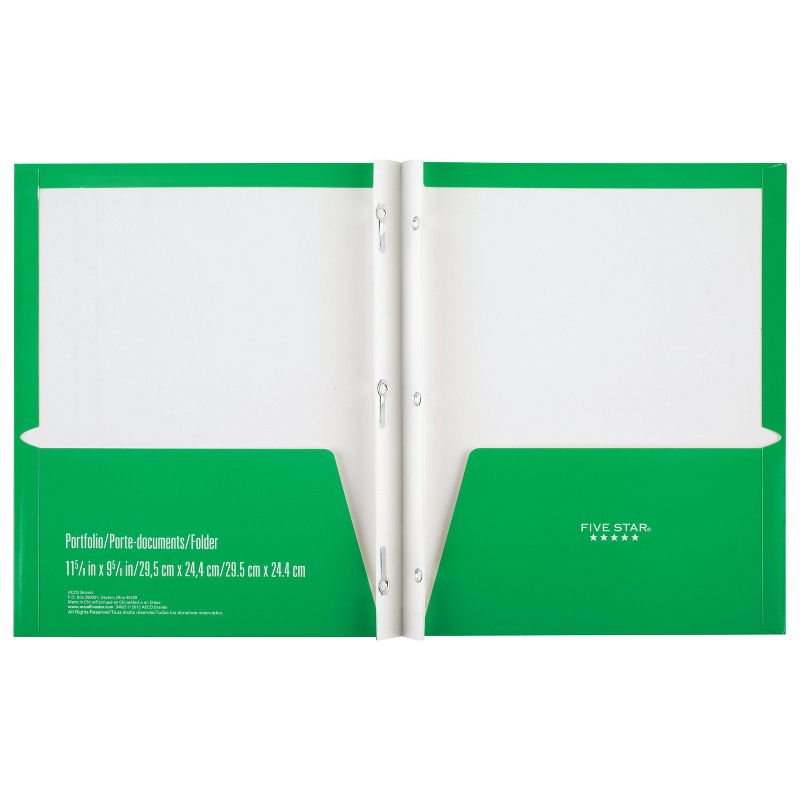 Five Star Paper Portfolio Pocket and Prong Random Color - Mead