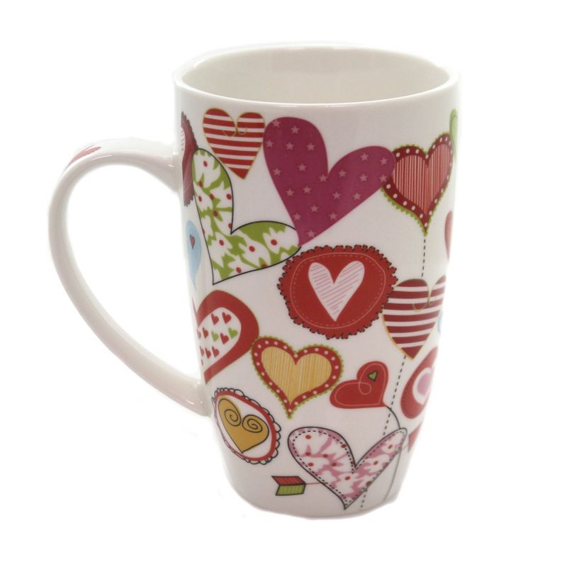 Tabletop 5.0" Multi Heart Mug Valentines Coffee Tea Hot Cocoa Burton & Burton  -  Drinkware