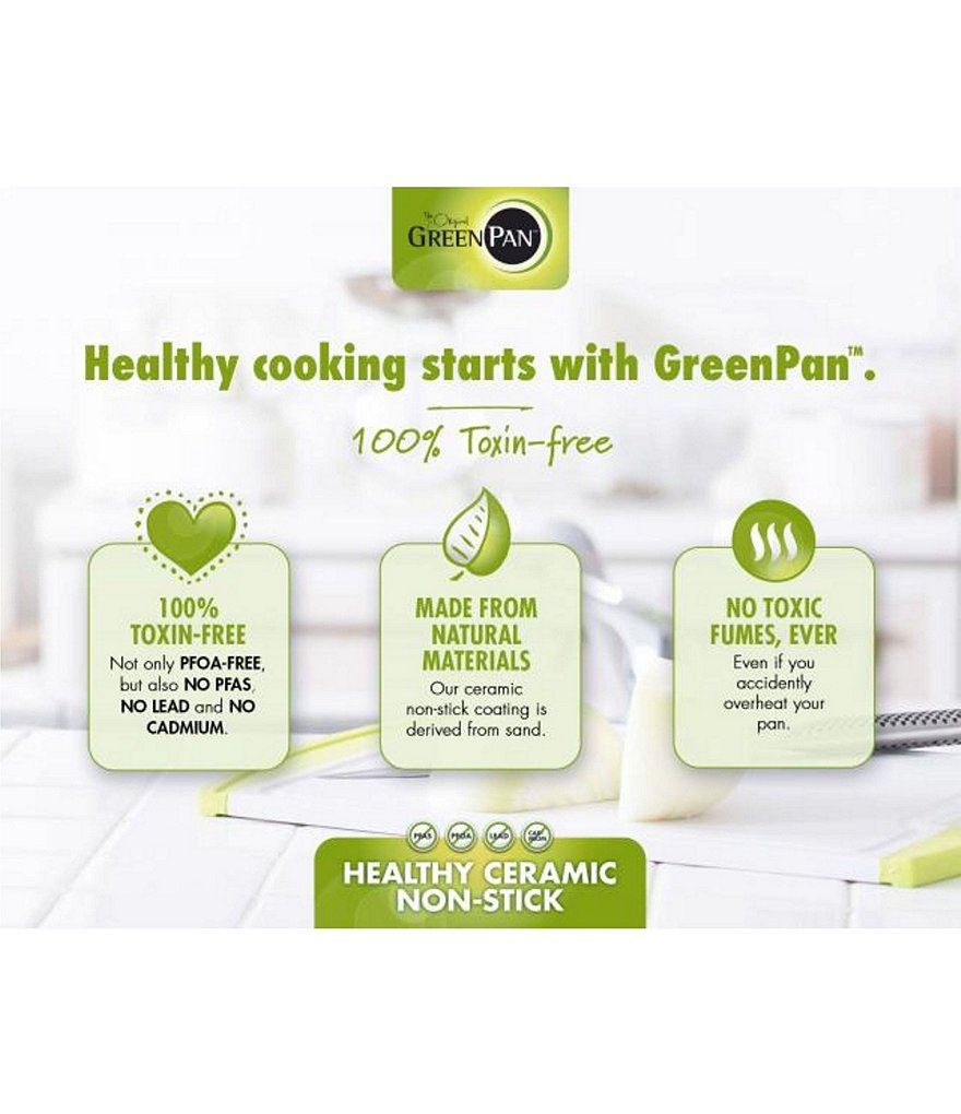 GreenPan Venice Evershine Pro 5-Quart Ceramic Non-Stick Covered Sautepan with Helper Handle