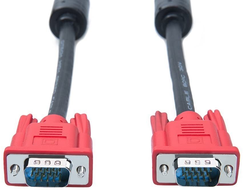 Full HD 1080P computer monitor VGA cable 10 feet with dual ferrite core standard 15-pin male to male VGA cable