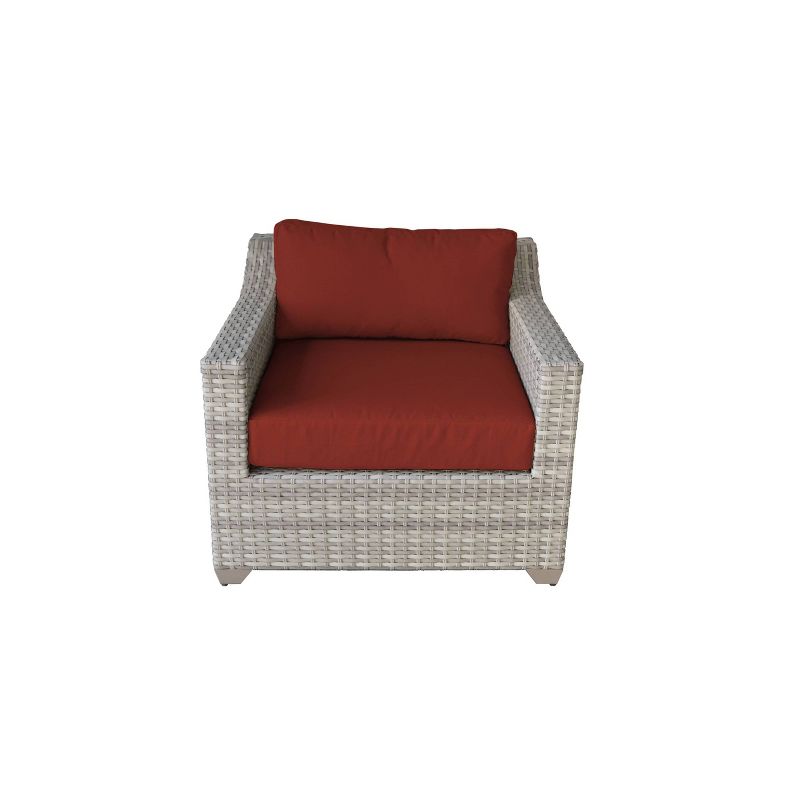 Fairmont 6pc Patio Sectional Seating Set with Cushions - Terracotta - TK Classics