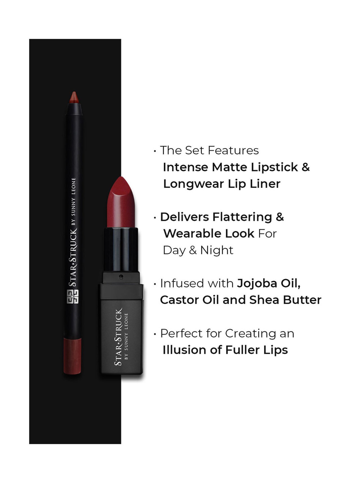 StarStruck By Sunny Leone Intense Matte Lip Color & Lip Liner Starry Night