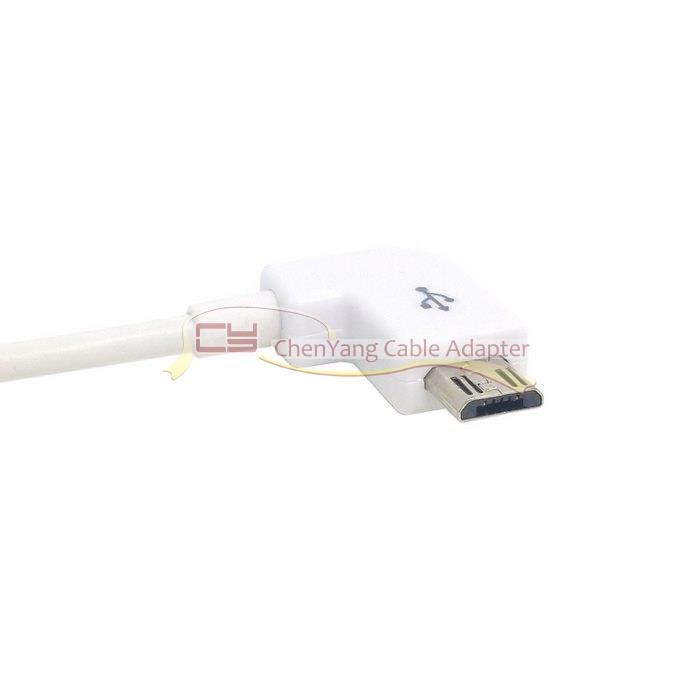 Left angled 90 degree Micro USB Male to USB Data Charge Cable for Cell Phone 2m