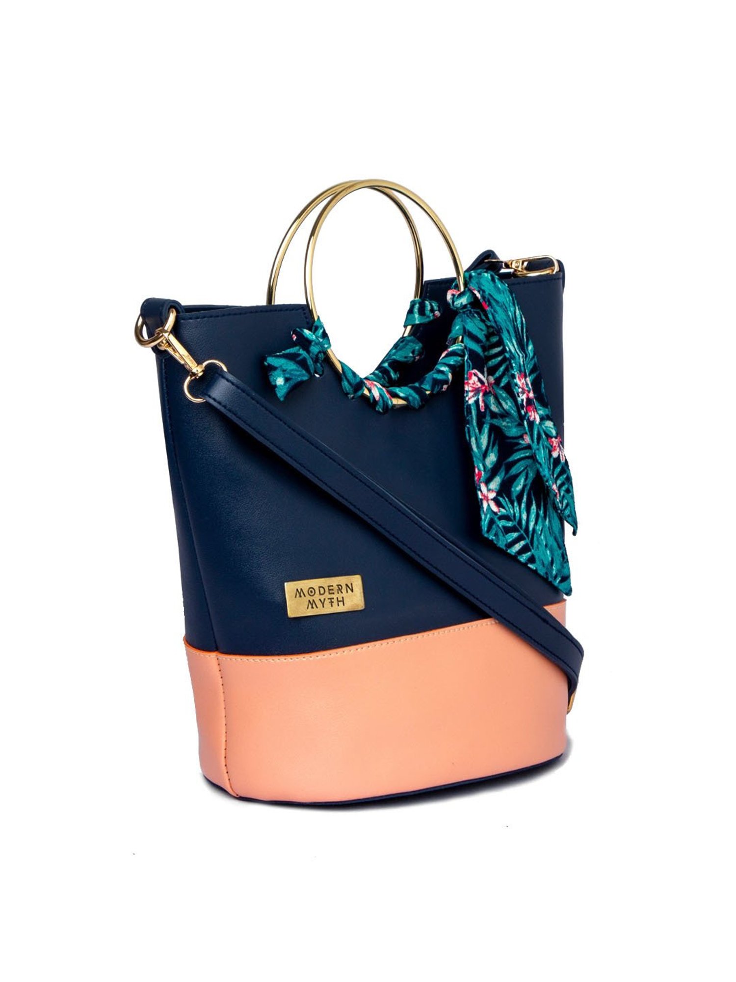 Modern Myth Blue Medium Bucket Handbag