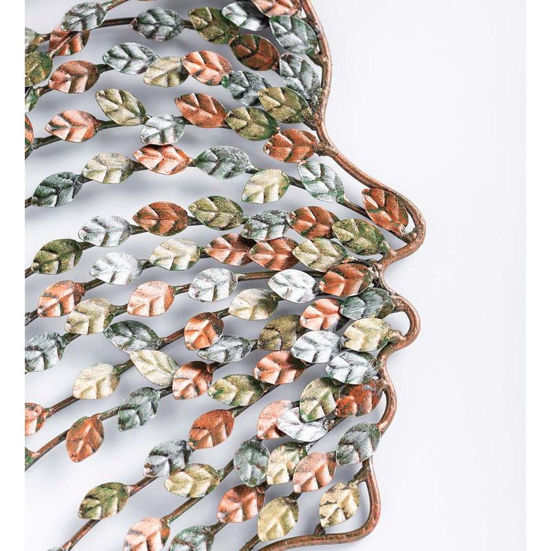 Wind & Weather Handcrafted Metal Multi-Colored Willow Branch Moon Face Wall Art