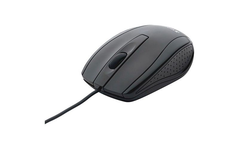 Verbatim Corded Notebook Optical Mouse - Black - Optical - Cable - Glossy Black - USB 2.0 - Notebook, Computer - Scroll Wheel - Symmetrical"