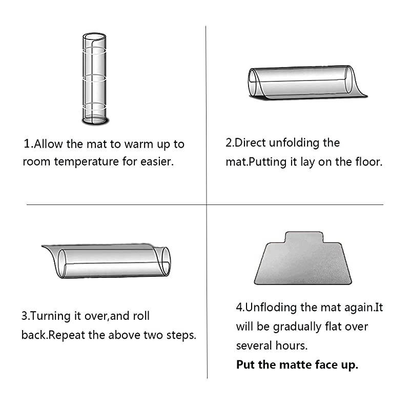 Office Chair Mat for Hard Floor 36 x 48 BPA Free Transparent Hardwood Floor Protector Easy Glide for Chairs Flat Without Curling Sturdy Durable Good for Computer Desk Office Home