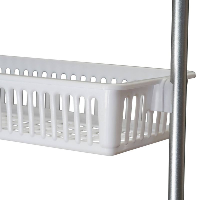 Household Essentials 6 Basket Over-the-Door Storage Rack Gray
