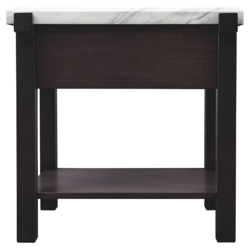 Janilly Chairside End Table Dark Brown/White - Signature Design by Ashley