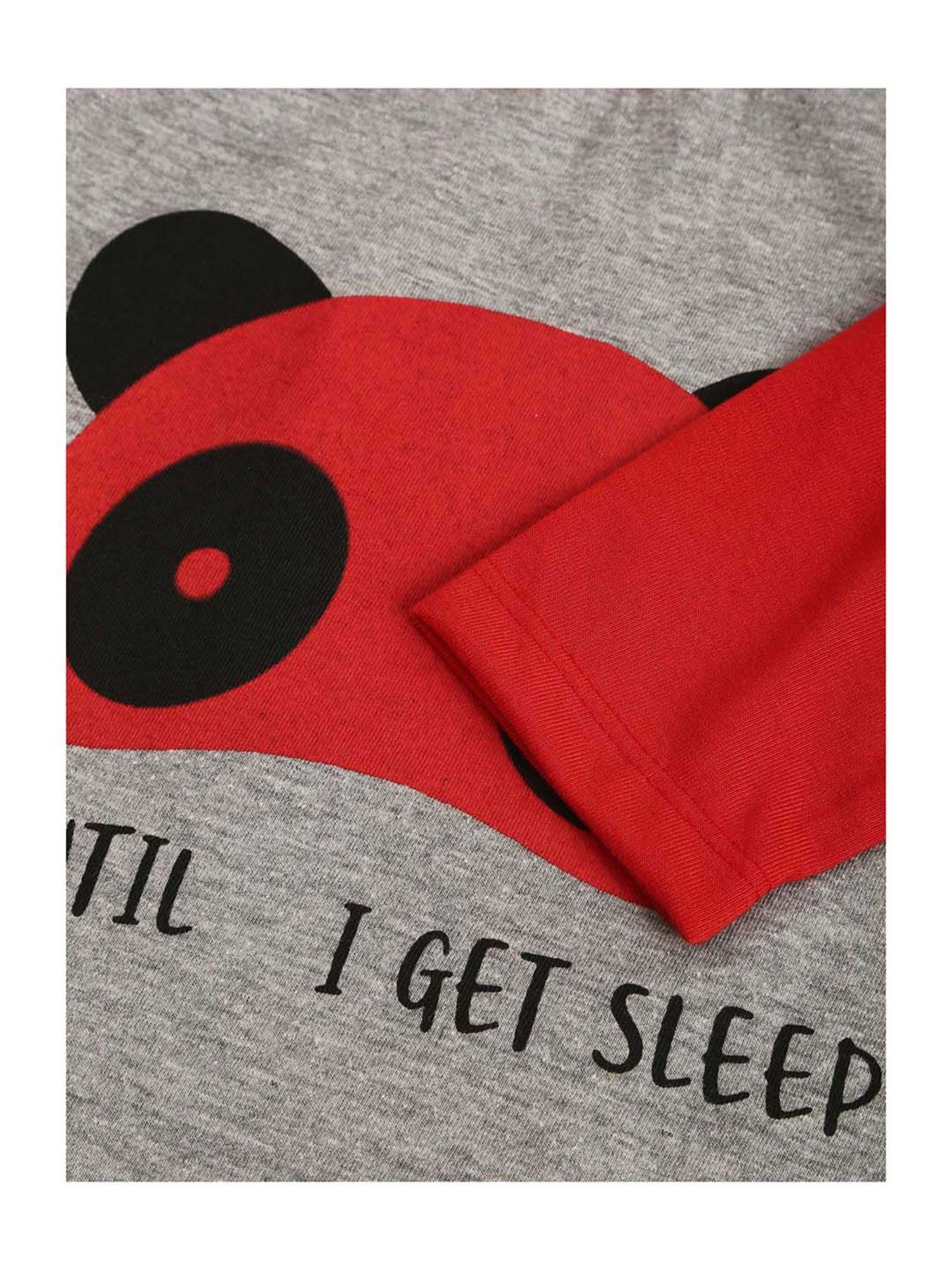 Kids Craft Grey & Red Printed T-Shirt with Pyjamas