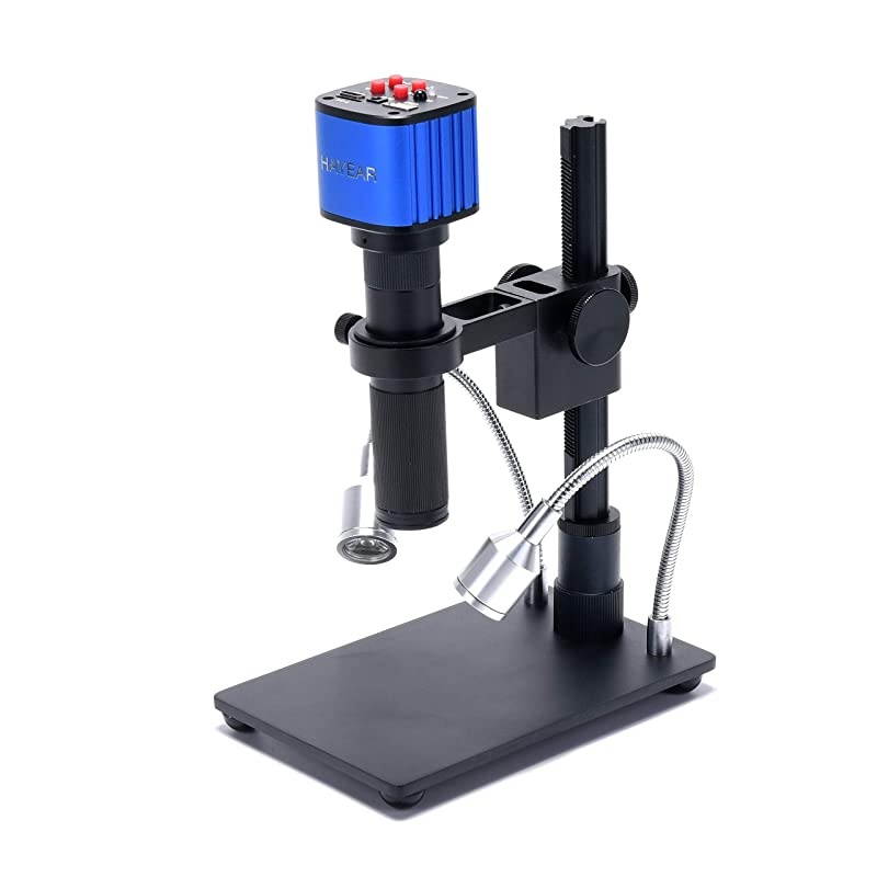 16MP HDMI 1920x1080P Resolution Digital HD Microscope Camera 5X- 300X Magnification Optical Lens Bracket with Illumination Portable