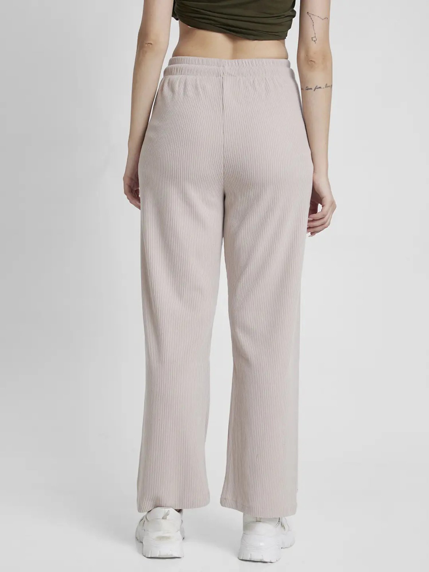 Spykar Beige Relaxed Fit Trackpants
