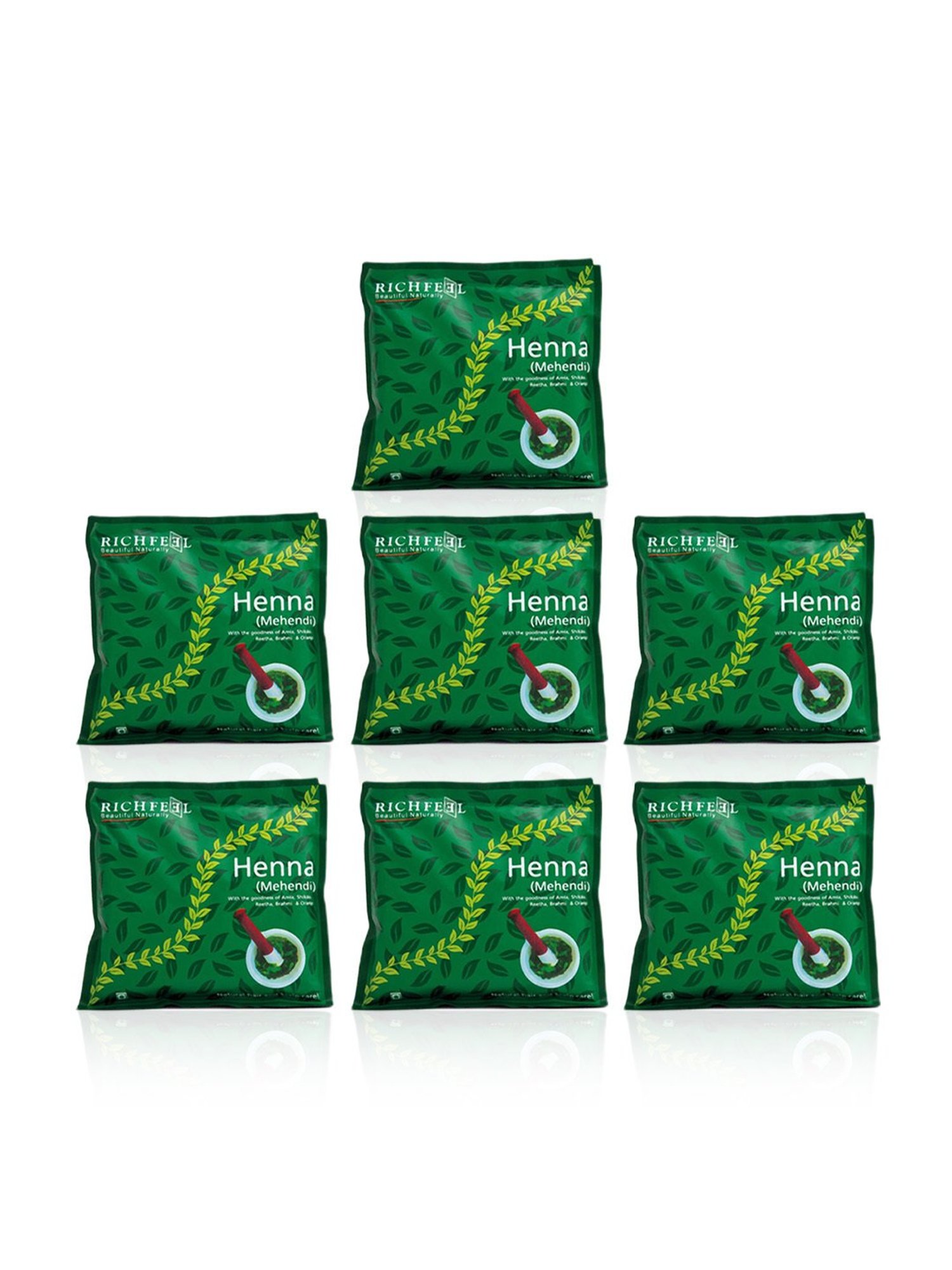 Richfeel Herbal Henna Mehendi - Pack of 7