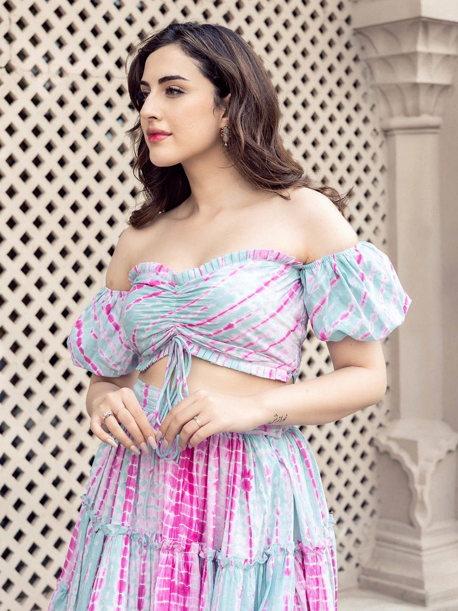 AACHHO Blue Fagheera Shibori Cotton Co-ord Set