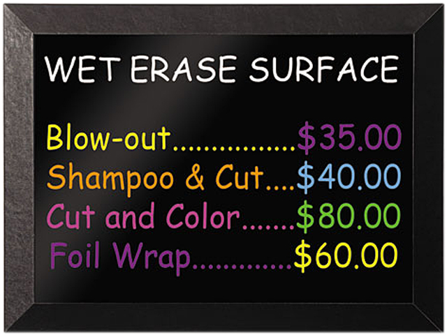 MasterVision MM07151620 - Kamashi Wet-Erase Board, 36 x 24, Black Frame